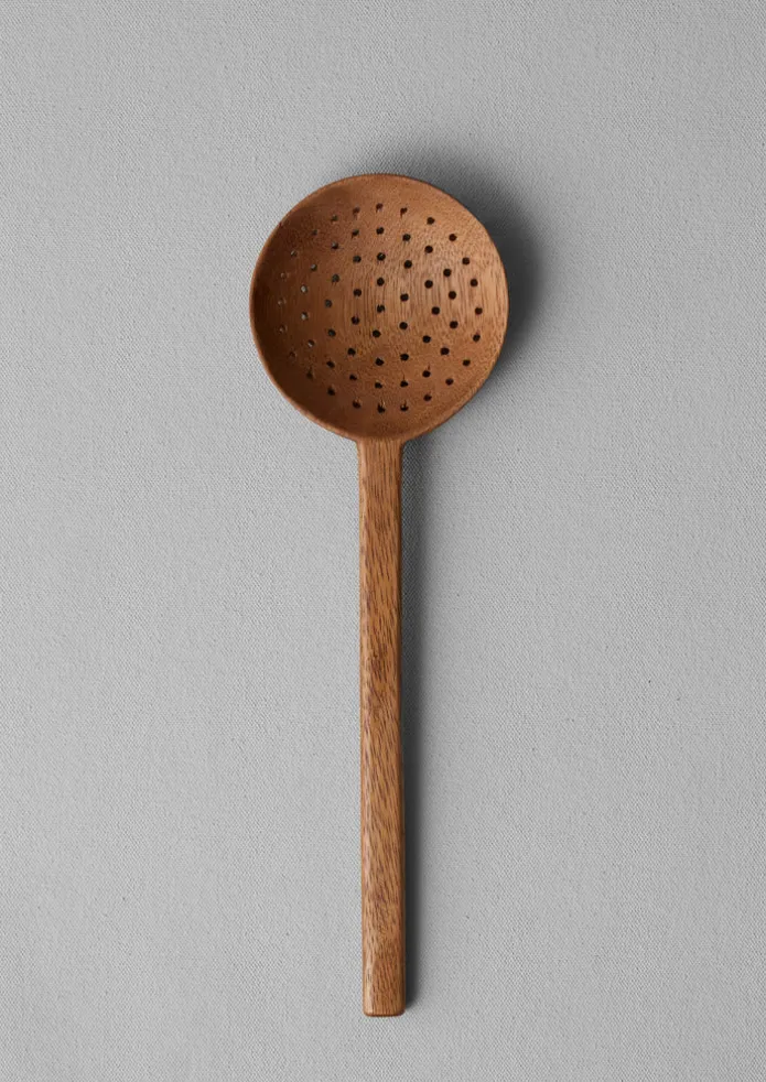 Acacia Wood Slotted Spoon