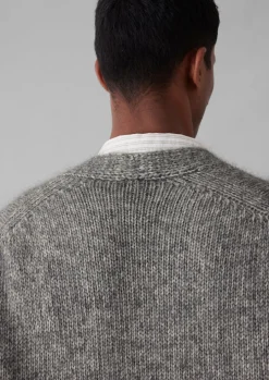 Alpaca Wool V-Neck Cardigan