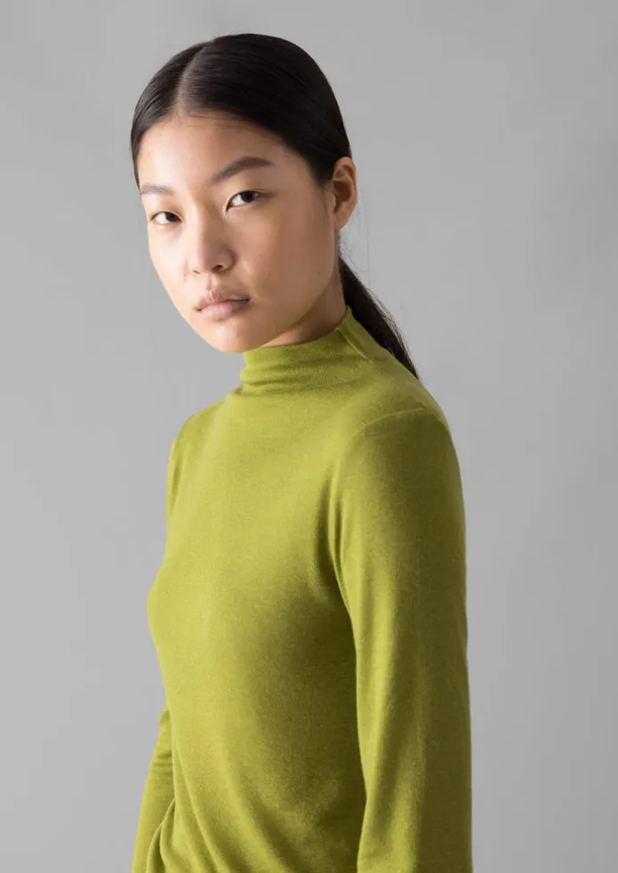 Aster Wool Lyocell High Neck Tee