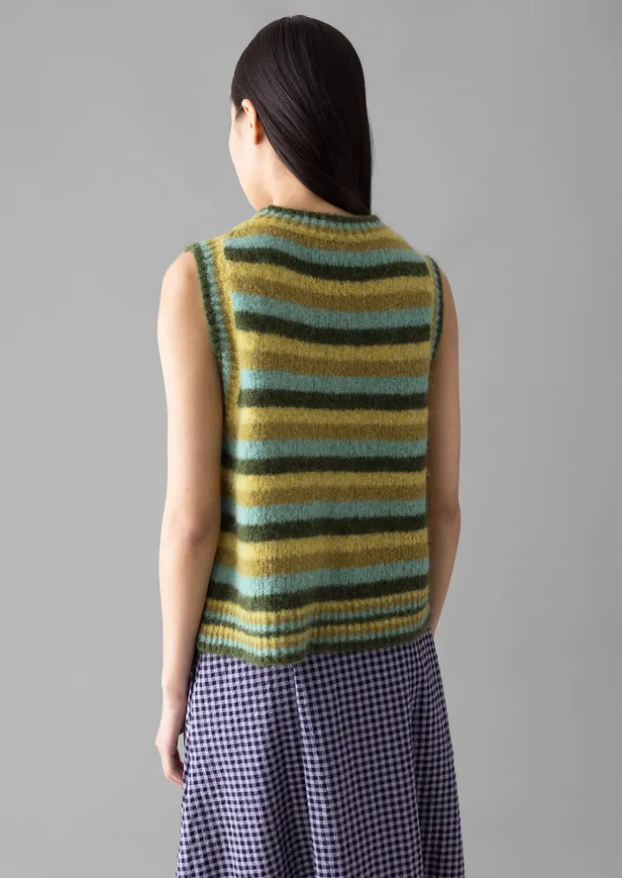 Brushed Alpaca Blend Stripe Tank