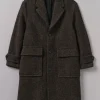 Check Wool Overcoat