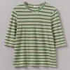 Cleo Stripe Cotton Half Sleeve Tee