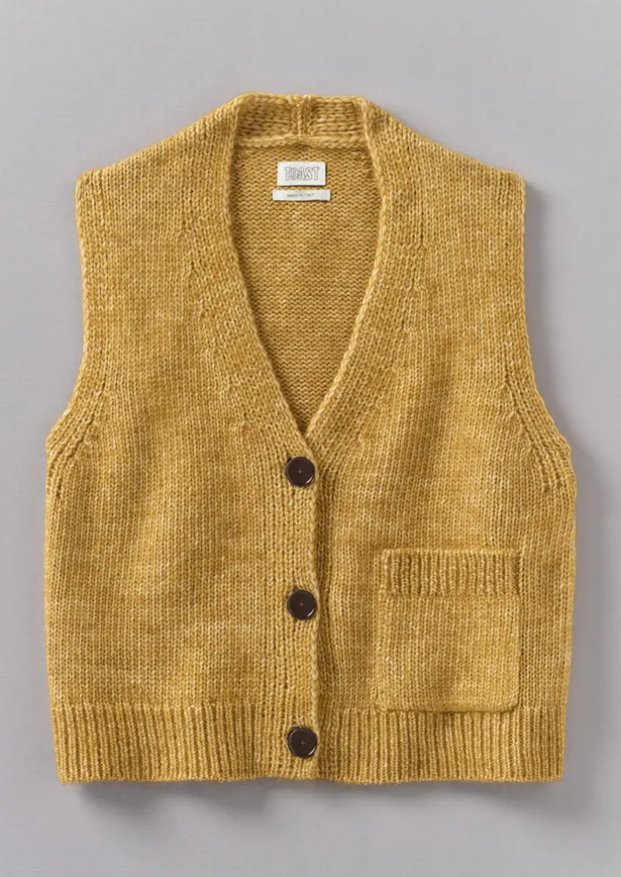 Cotton Alpaca Button Through Tank