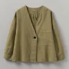 Cotton Linen Wrap Jacket