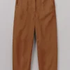 Darted Cotton Twill Trousers