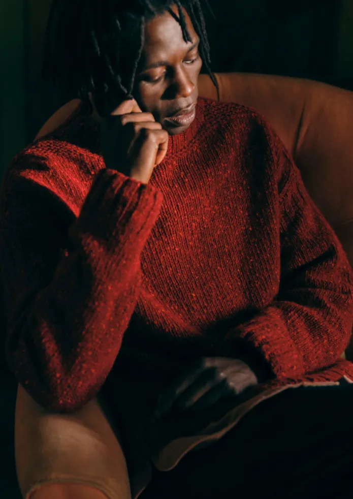 Donegal Wool High Neck Easy Sweater