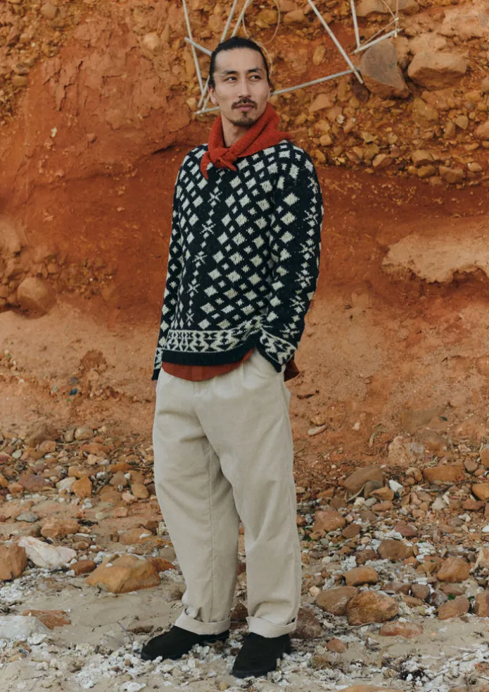 Donegal Wool Jacquard Sweater