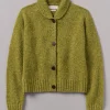 Donegal Wool Round Collar Cardigan