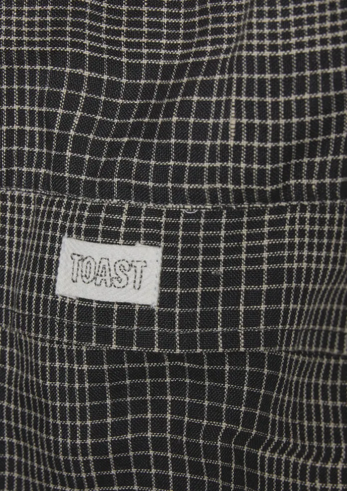 Etched Check Linen Bag