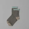 Fine Stripe Cotton Cashmere Socks