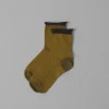 Fine Stripe Cotton Cashmere Socks