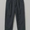 Garment Dyed Cotton Pleat Trousers