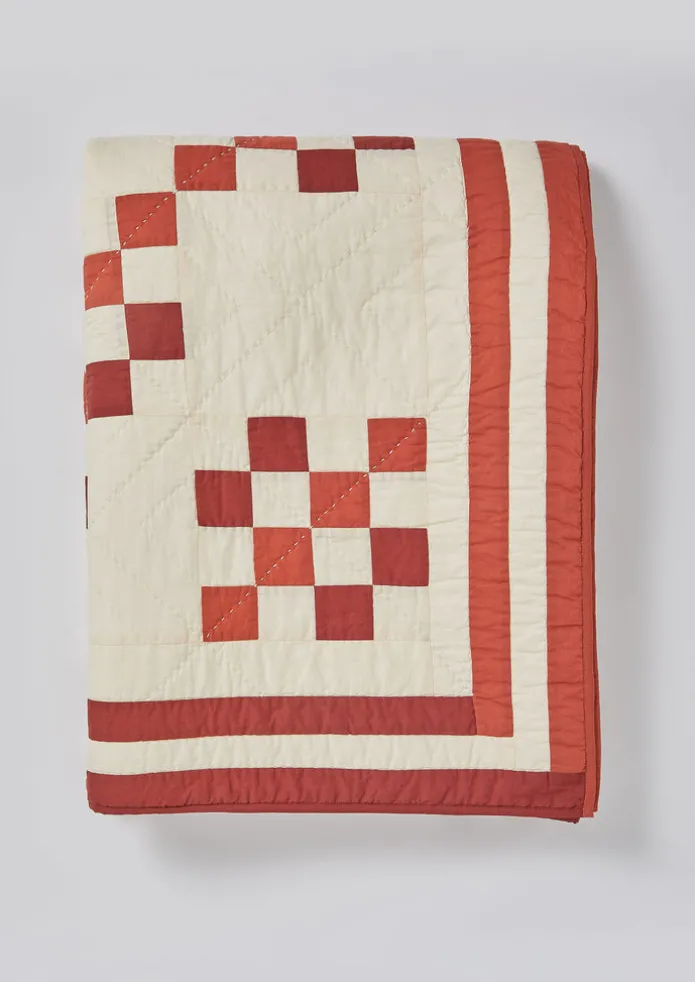 Geo Block Patchwork Cotton Quilt