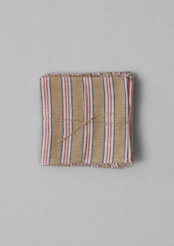 Hand Woven Stripe Napkin Set