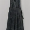 Kantha Stitched Wrap Pinafore Dress