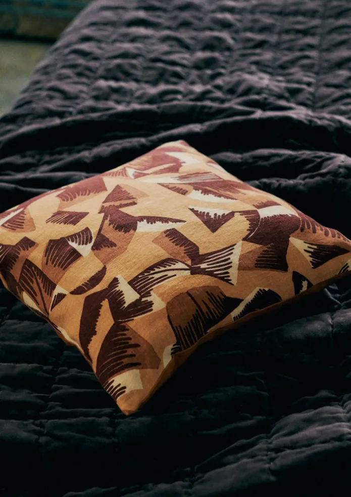 Kinetic Geo Linen Cushion Cover