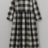 Macro Gingham Cotton Cashmere Dress