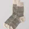 Nishiguchi Kutsushita Wool Jacquard Socks