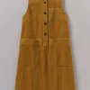 Organic Cord Sleeveless Tunic Dress
