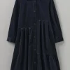 Panelled Organic Needlecord Dress