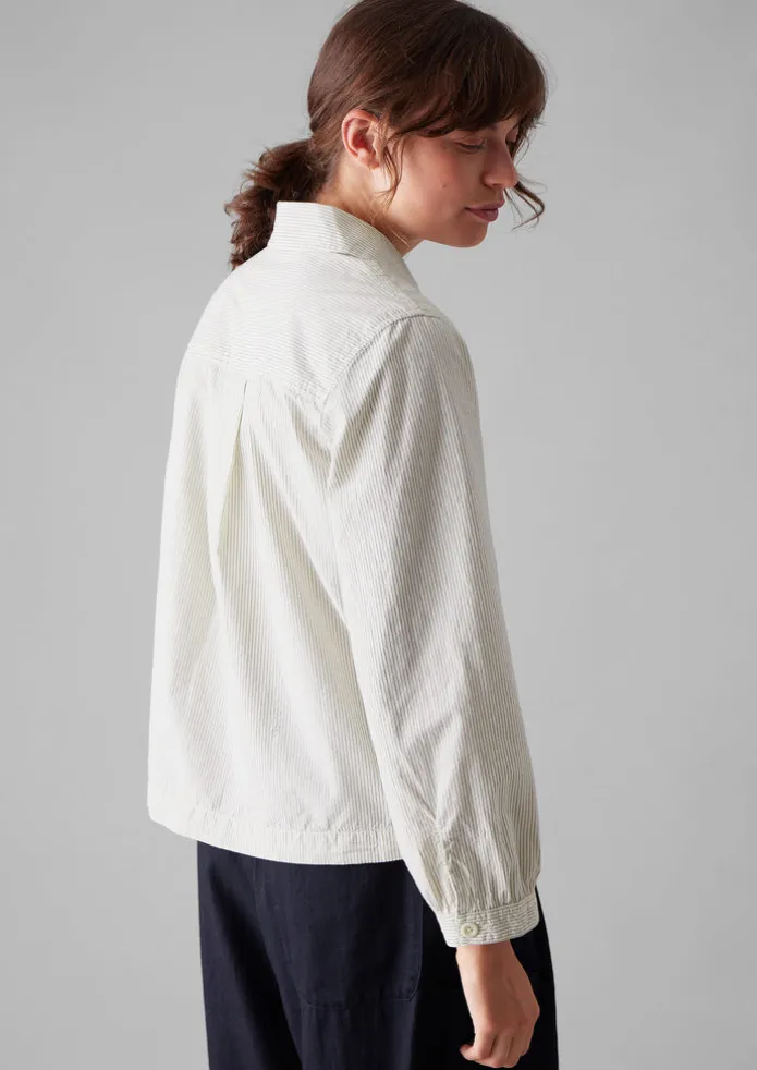 Patch Pocket Stripe Organic Cotton Shirt