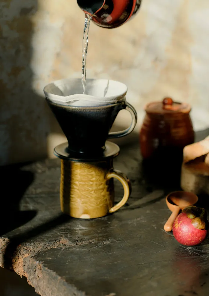 Pottery West Pour Over Coffee Set