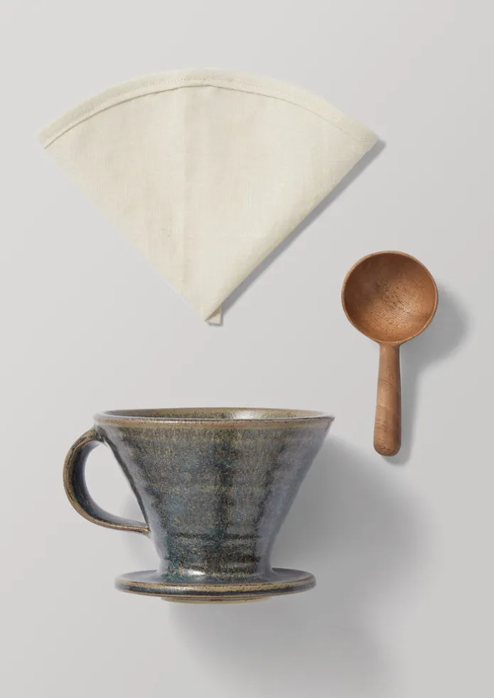 Pottery West Pour Over Coffee Set