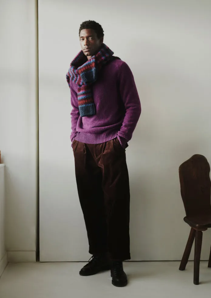 Soundwave Jacquard Crew Neck Sweater