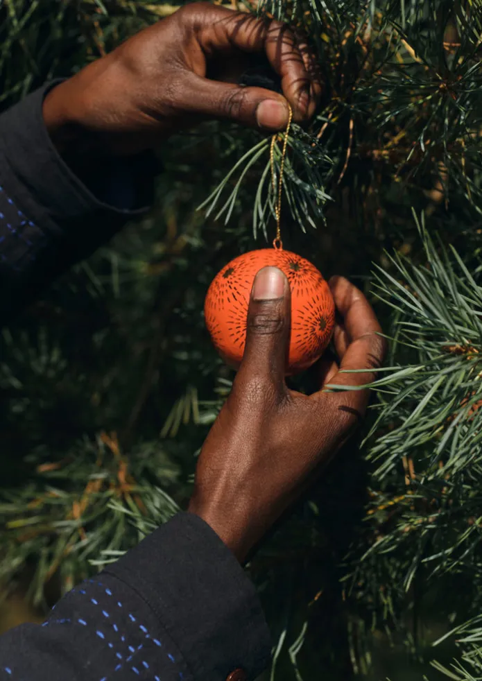 Starburst Hand Painted Bauble