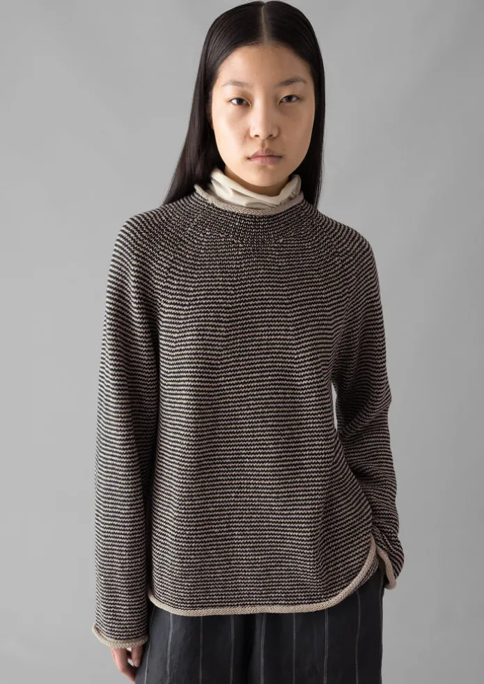 Stripe Linen Cotton Sweater