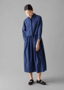 Stripe Poplin Shirt Dress