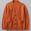 V-Neck Donegal Wool Cardigan