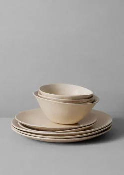 Wonki Ware White Wash Dinner Plate